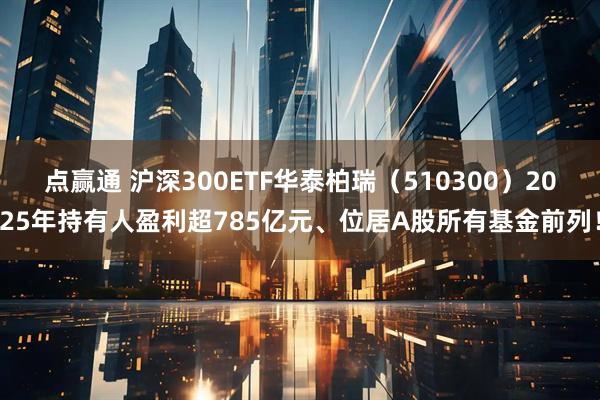 点赢通 沪深300ETF华泰柏瑞（510300）2025年持有人盈利超785亿元、位居A股所有基金前列！