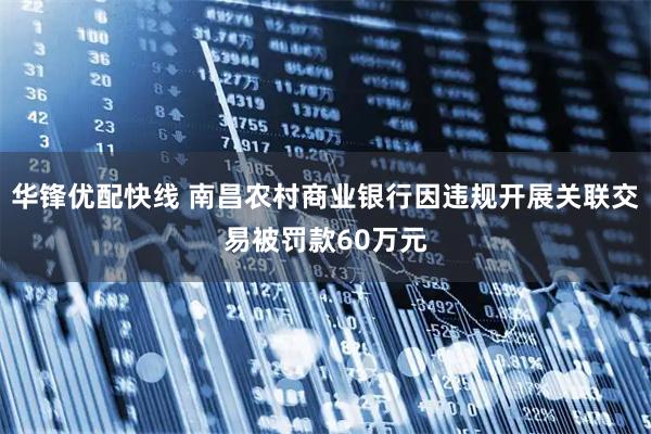 华锋优配快线 南昌农村商业银行因违规开展关联交易被罚款60万元